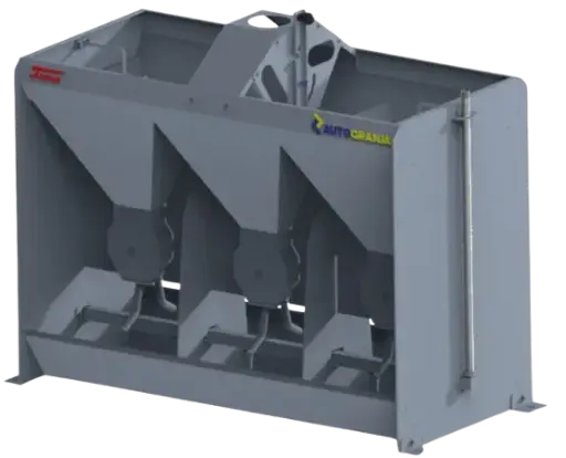 [91-00022] COMEDOURO INOX CRECHE - 3 BOCAS